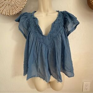 Free People Fp One Padma Top in Coastal Blue. XS